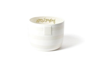 Happy Everything!  - White Stripe 'Happy Everything' Mini Bowl - MINI-BWL-WHT