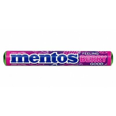 12x Mentos Feeling Berry Chewy Candy Rolls Fruit Snack Sweet Treats Lot 1.32oz