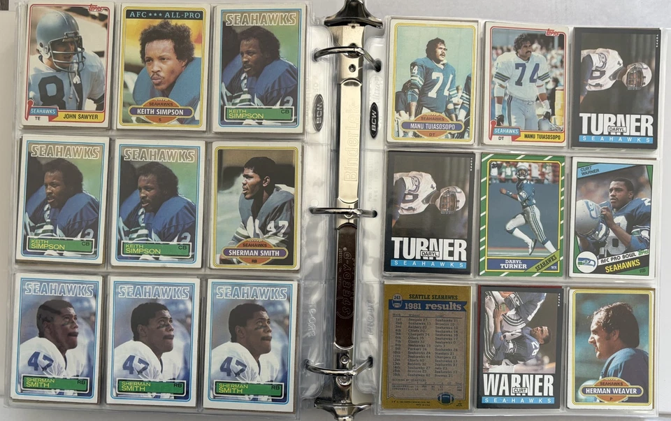 Seattle Seahawks Football Cards 1979 - 1986 Topps & Fleer (Lot sale) - Image 4 of 4