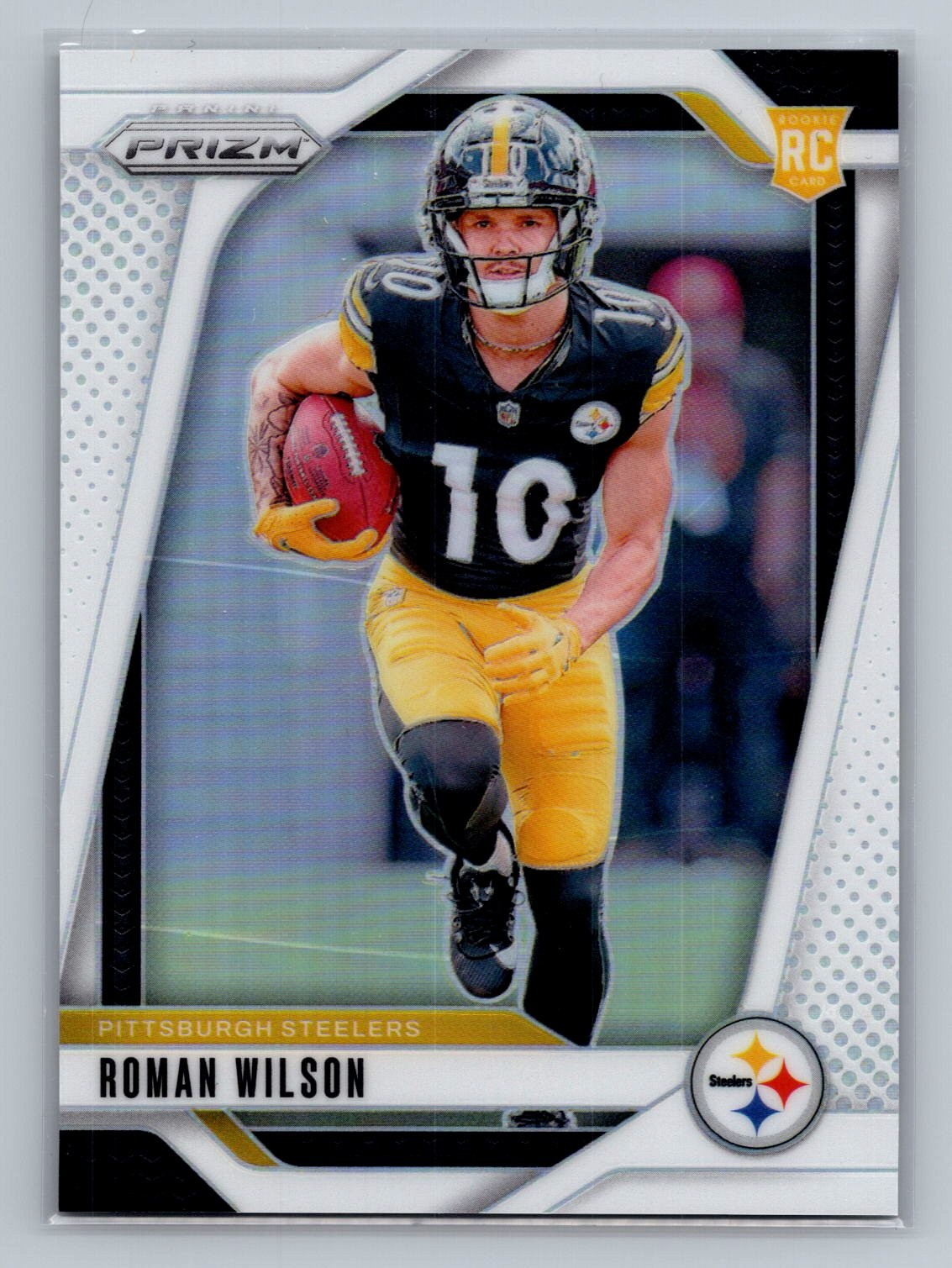 Roman Wilson 2024 Panini Prizm #384 White #/35 Steelers RC