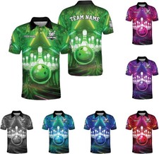Personalized Name Bowling Polo Shirt 3D for Men and Women Bowling Shirt