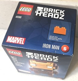 Lego Brick Headz Marvel IRON MAN 6 Building Toy 41590 BrickHeadz Box Manual 
