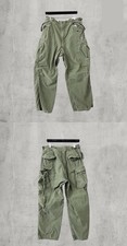 Vintage US Military Korean War Trousers Olive Green Size 32 x 30