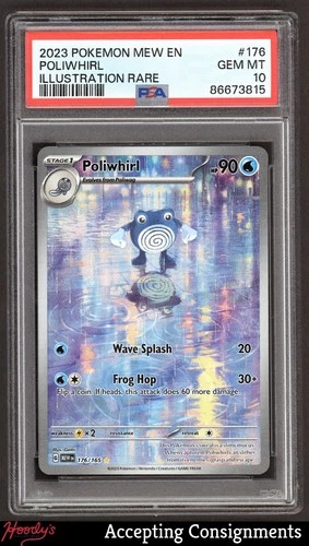 2023 Pokemon TCG Scarlet & Violet 151 #176 Poliwhirl ILLUSTRATION RARE PSA 10