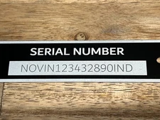 2 fasteners includ. Personalized  for restoration PLATE DATA TAG Heavy Duty USA 