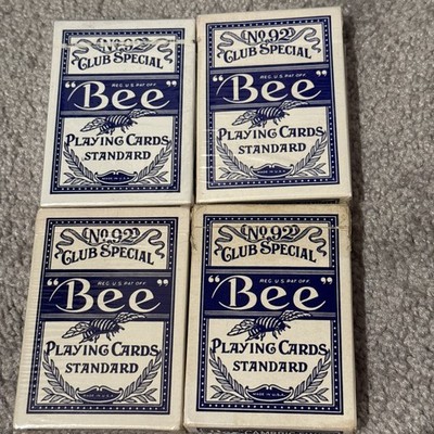 Lot Of Four 4 Club Special Bee Standard Playing Cards No 92