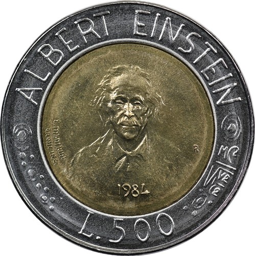 San Marino - 500 Lire - 1984 R - Unc - Albert Einstein