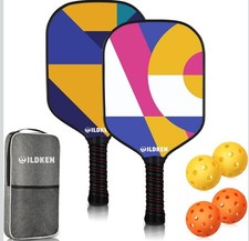 Wildken 2 Set Pickleball Paddles with 4 Balls and Carry Case