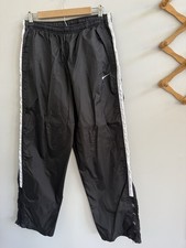 Vintage Nike Track Pants In Black Men s Sz XL Pockets Zipped Ankles Swoosh