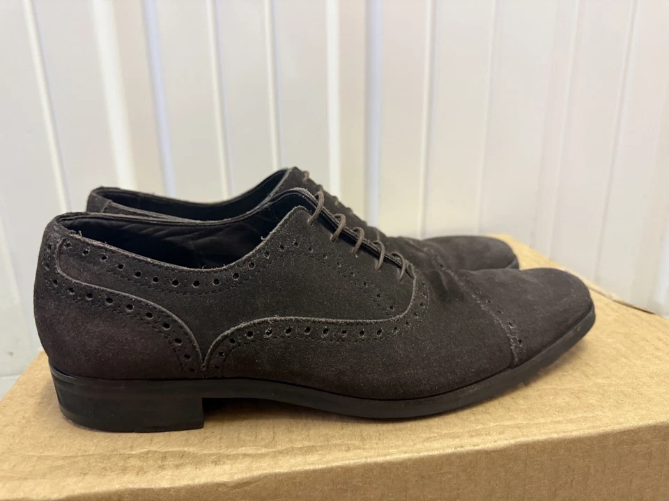 Ermenegildo Zegna Couture brown suede dress shoes men’s US 10 $975 MSRP - Image 4 of 4