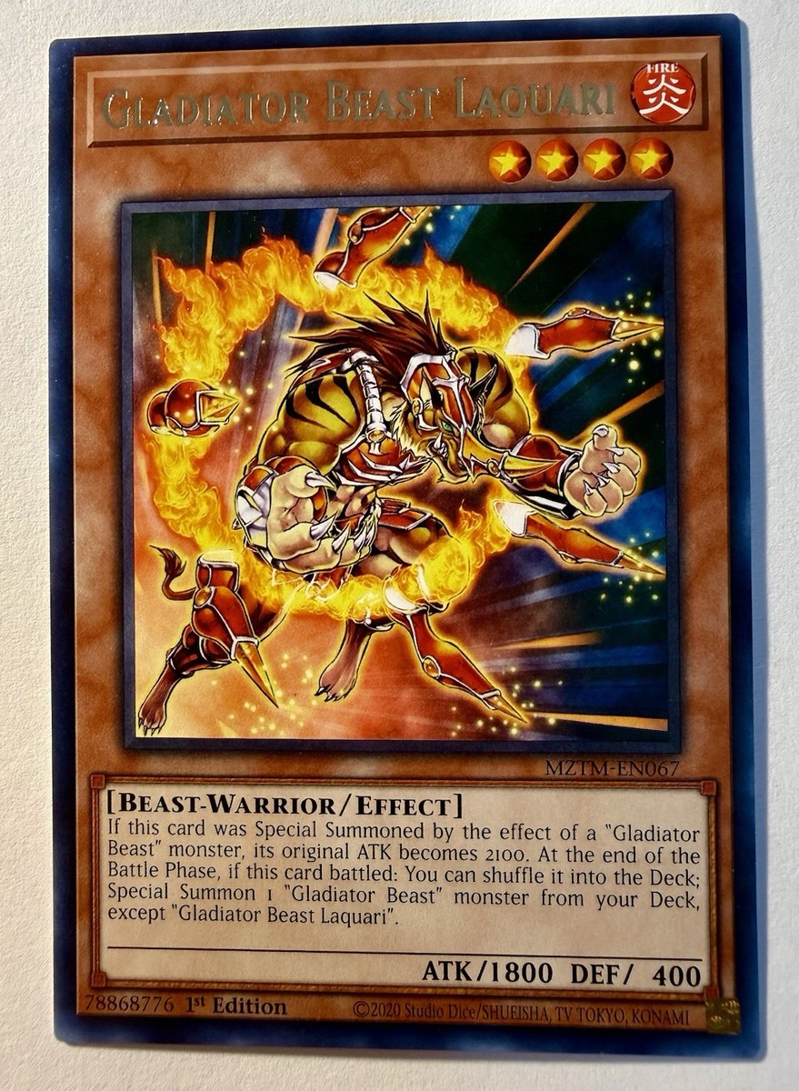 Yugioh! Gladiator Beast Laquari - MZTM-EN067 - Rare - 1st Edition Near  Mint, Eng