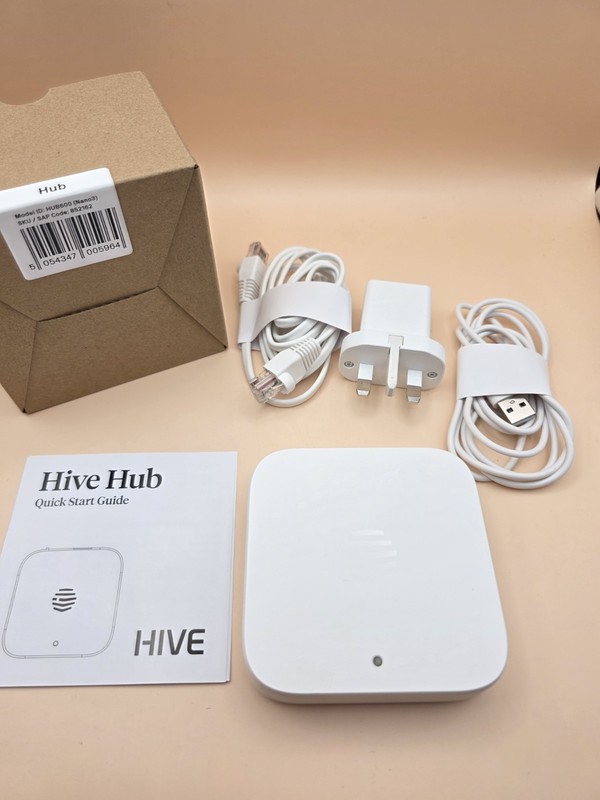 Hive Hub HUB600 Nano 3 Smart Home Heating Hub Thermostat Bridge With Cables