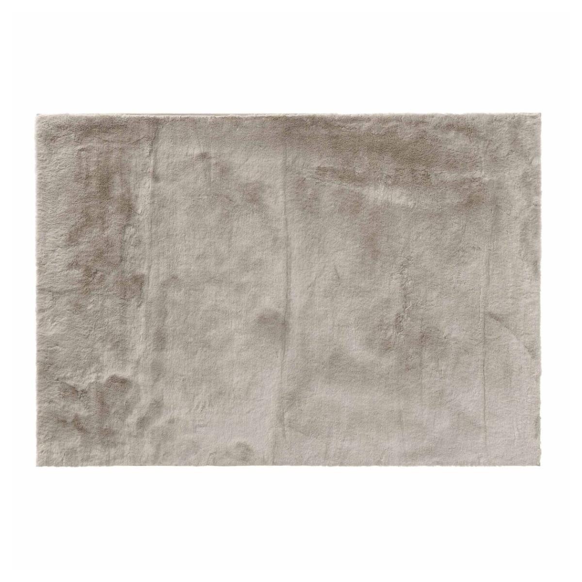 Tapis imitation fourrure Feline taupe grand format 120x170 cm pour salon