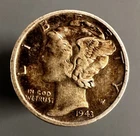 1943 D MERCURY SILVER DIME 90% SILVER - US COLLECTIBLE COIN