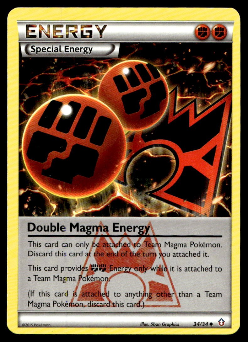 Double Magma Energy Double Crisis Uncommon 34/34 2015 Pokemon TCG