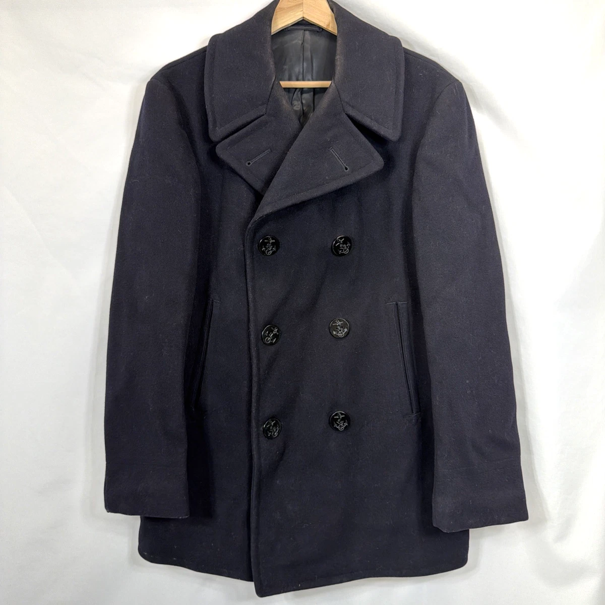 vintage navy pea coat products for sale | eBay