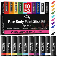 10 Packs Eye Black Sports Stick for Football, Baseball, Softball-Anti-Glare Face