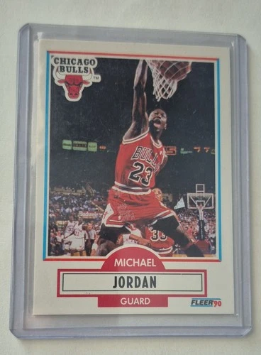 1990-91 Fleer - Michael Jordan #26 Black Line Above Biographical Information