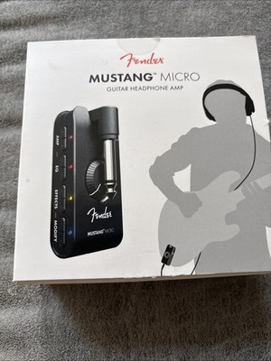 Fender 2311300000 Mustang Micro Guitar Modeling Rechargeable Headphone - Black