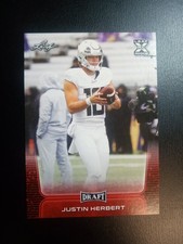 2020 Leaf Draft - Justin Herbert #03 Red (RC)