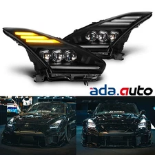 Fit 2009-2025 Nissan GT-R NOVA-Series LED Projector Headlights Black