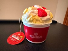 Coldstone Creamery Squeeze Toy Keychain Mascot Stress Reliever Gift Strawberry
