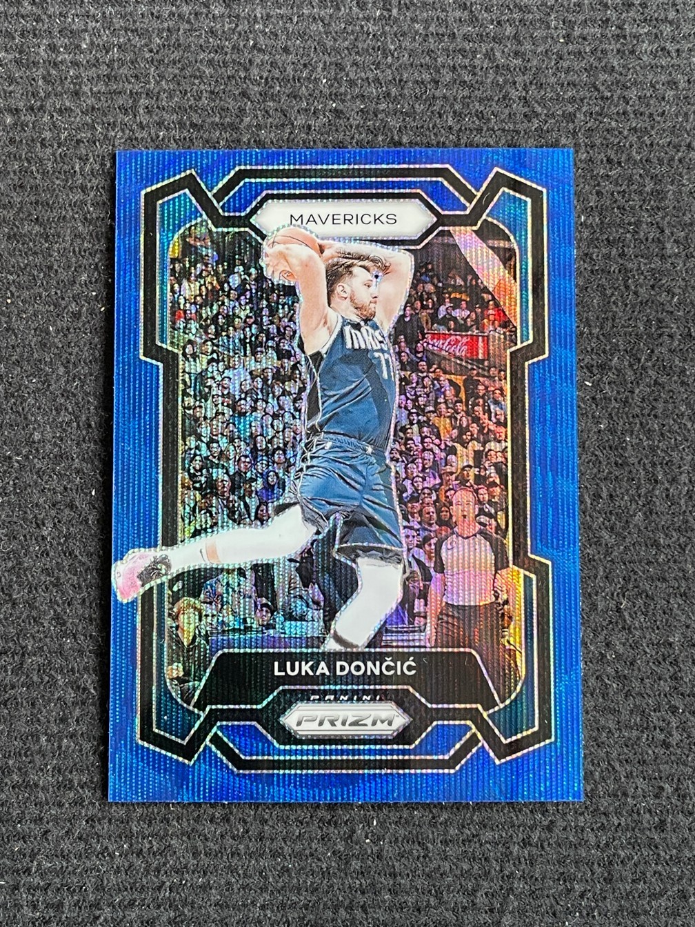 Luka Doncic 2023-24 Panini Prizm Blue Wave Prizm #110