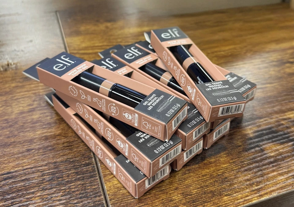 e.l.f. Wow Brow Gel, Volumizing, Buildable, Wax-Gel Hybrid Pack of 10 Taupe - Image 2 of 2