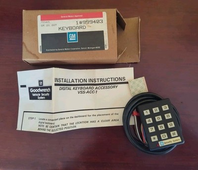 GM 1-999403 CAR SECURITY SYSTEM KEYBOARD OEM PART