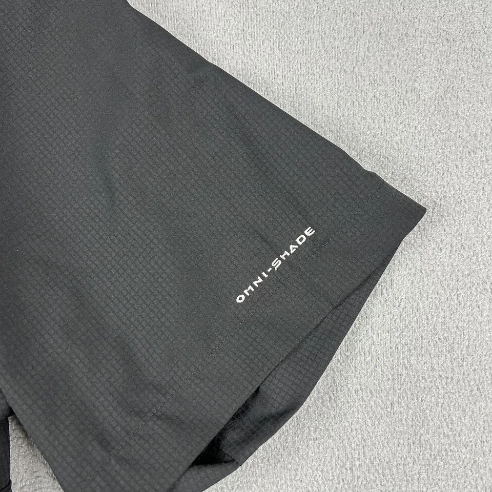 Camisa NASCAR Para Hombres Pequeña Negra Columbia PFG Omni-Sombra Manga Corta UPF Carreras Foto 3 de 4