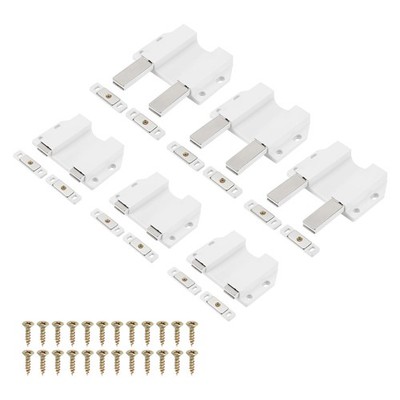 6 Pcs Magnetic Push Latch, 4.53'' x 3.94'' Big Double Push to Open Door Touch L...