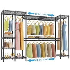 X40 Expandable Large Reach-in Closet Rack Adjustable from 6'4" to 8'2'' with ...