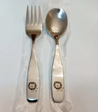 NEW Annova Stainless Lion Toddler Fork & Spoon~Free Shipping