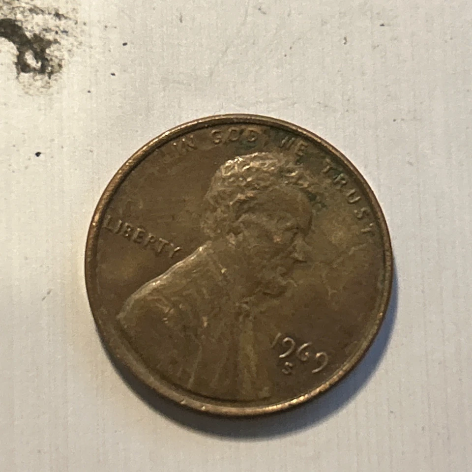 1969 S Lincoln Cent Penny Double Die Reverse RARE - Image 2 of 3