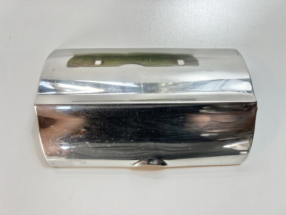 Pontiac StarChief 1957 57 tapa de combustible lateral puerta acero inoxidable cromo cubierta panel Foto 3 de 4