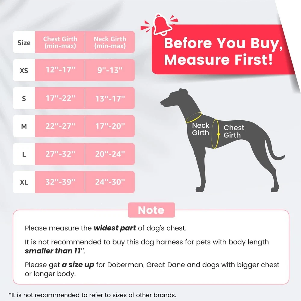 Dog Harness Adjustable Soft Padded Pet Vest with Handle & Digital ID Tag