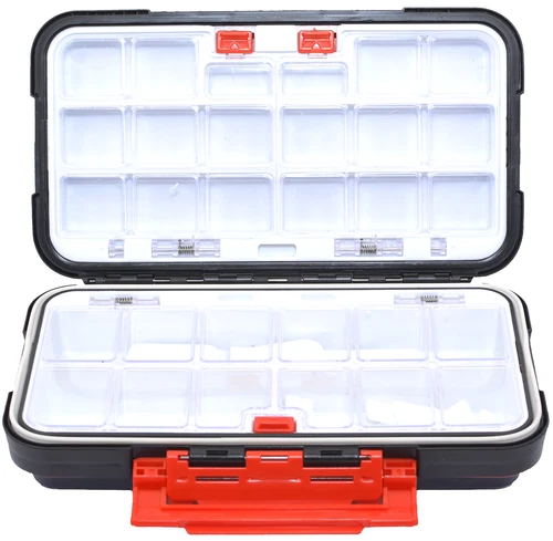 1x Fishing Lure Bait Tackle 2 Layer Storage Box Case Waterproof Compartments NEW - Picture 16 of 150