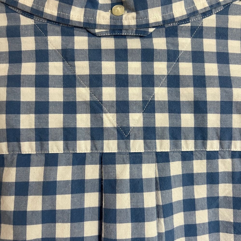 Tommy Hilfiger men's cotton button down shirt. Blue and white checks. Size L EUC thumbnail 6