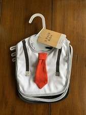 NWT Modern BABY BOY 3 PACK OF BIBS Tie Formal Stud