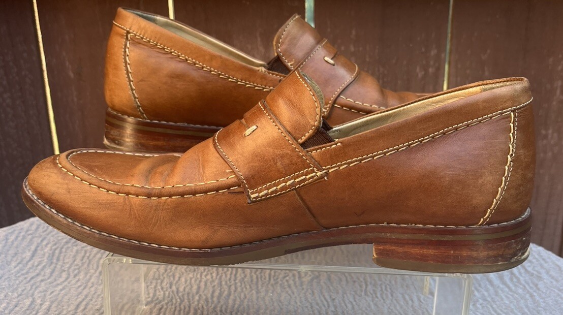 Men's Johnston Murphy Brown Leather Penny Loafer Size 9m