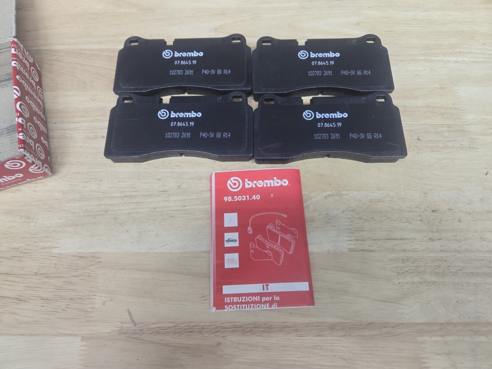 New Brembo Rear Brake Pads Part Number - 420698451F For Lamborghini Gallardo 