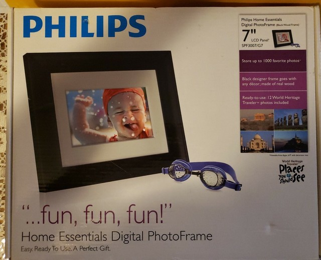 Philips Home Essentials Digital Photo Frame 7 Inch LCD Spf3007 G7NEW