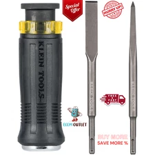 Klein Tools 32753SD SDS Demolition Screwdriver Flat Chisel and Bull Point Tips U