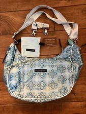 NWT Petunia Pickle Bottom Touring Tote "Oasis Roll" Blue Floral Diaper Bag