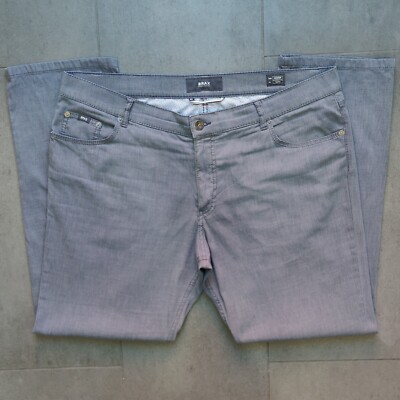 Brax Cooper Regular Grey Stretch Cotton 5 Pocket Pants Mens 40x32 Actual 40x30.5