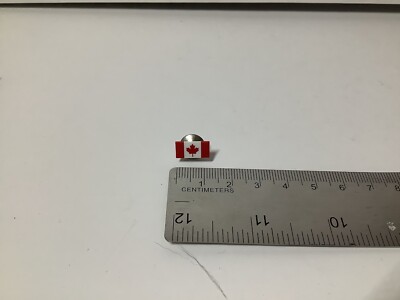 Vintage Canada Flag Lapel Pin 0.5'' x 0.25  - Maple Leaf Logo with Steel Backing