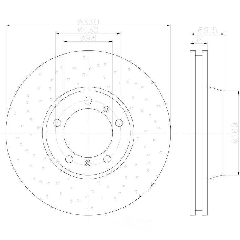 Hella Pagid - Alto carbono e totalmente revestido serve 2001-2019 Porsche 911 718 Boxste - Imagem 2 de 4