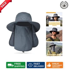 Versatile Outdoor Sun Protection Hat with Neck Flap, Ideal for Fishing & Camping