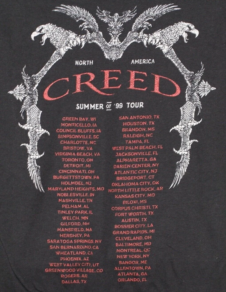 CREED Official ‘What If’ Summer Of '99 - Human Clay Tour Shirt 2024 NEVER WORN! - Image 4 of 4