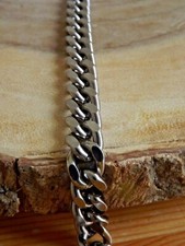 Gun Metal Cuban Chain Bracelet - Gunmetal Plated 8" Link Bracelet Made in USA